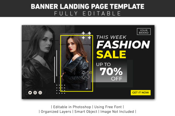 Banner Landing Page Fashion Sale