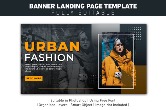 Banner Landing Page Urban Style: A Modern Design Solution for Promotional Business