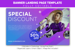 Banner Special Discount Violet Template