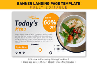 Banner Todays Menu Yellow Template
