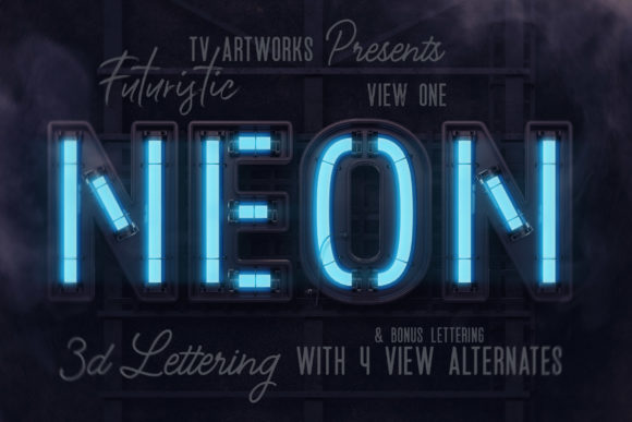 Futuristic Neon 3D Lettering: A Modern Twist for Creative Projects