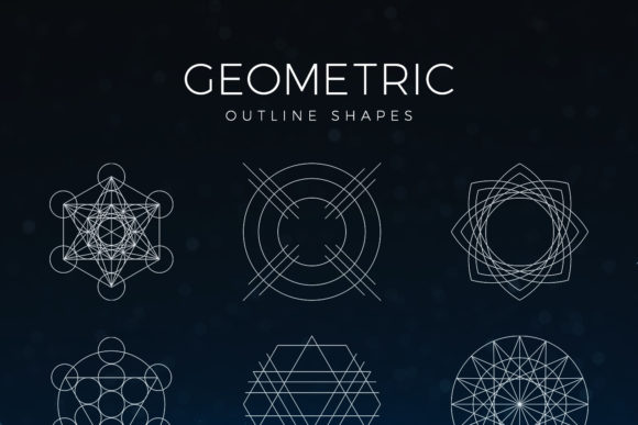 Geometric Outline Clipart Shapes