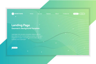 Gradient Green Landing Page Line for Modern Design and Digital Innovation
