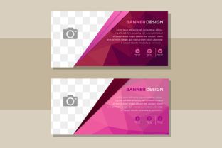 Pink Dark Red Polygonal Banner: A Bold and Modern Design Solution