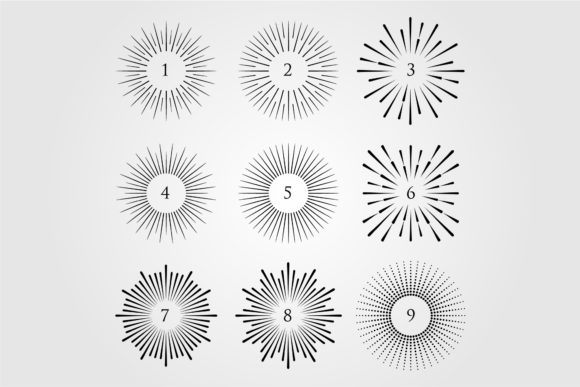 Set of Light Rays Sunburst Vector Design: A Versatile Tool for Creative Projects