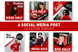 Social Media Post Red Sale Collection