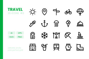 Travel Line Icons: Creative Travel Solutions