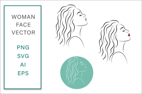 Woman Face Vector Graphic
